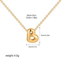 3D Bubble Initial A-Z Alphabet Mini Necklace for Women Girls Dainty Gold Plated Tiny Letter Stainless Steel Jewelry Bijoux Gift