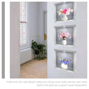 3 Pcs 3D Three-Dimensional Simulation Window Flower Wall Sticker Vase Household Decor