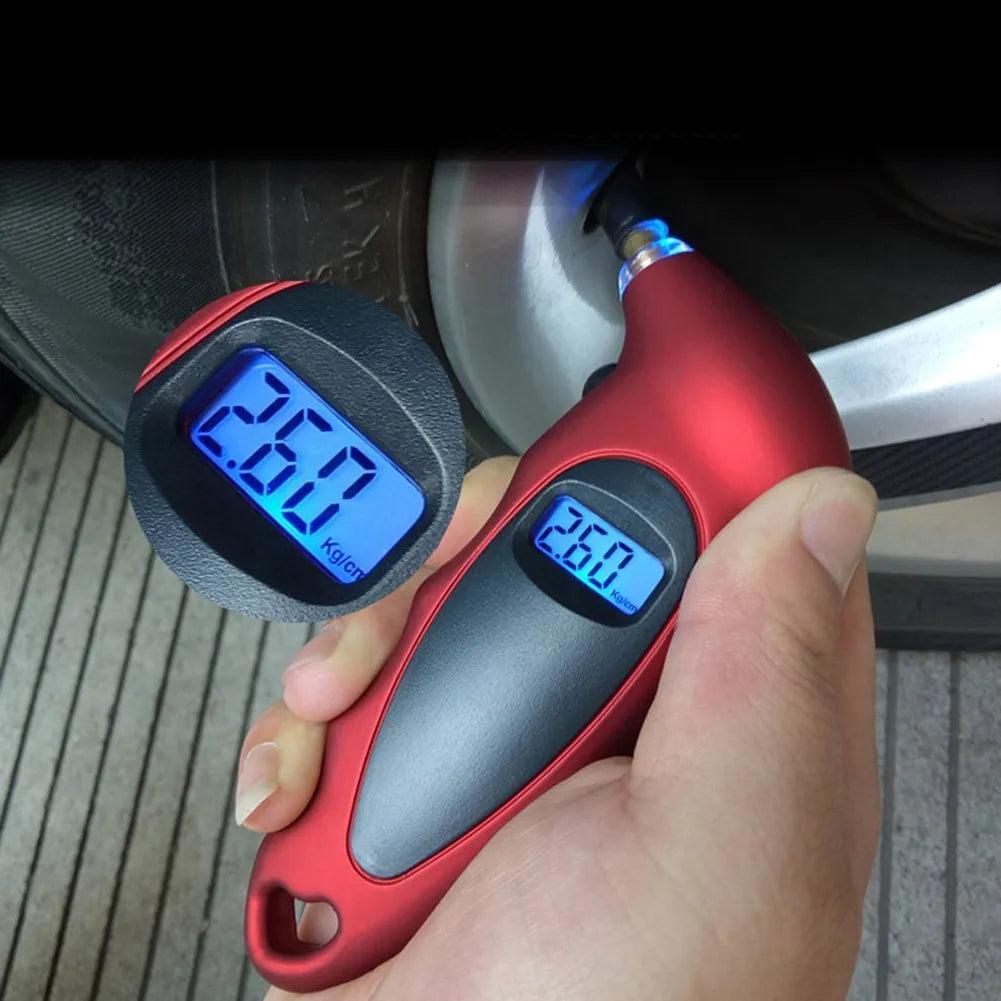 Car Tire Pressure Gauge: Digital Monitor with Backlight Display  ourlum.com   