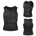 Men's Slimming Sauna Vest Double Belt Waist Trainer for Fitness