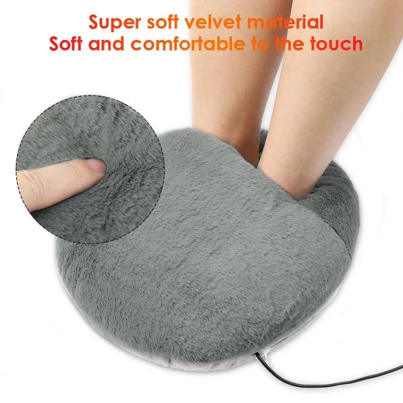 Winter USB Charging Electric Foot Heating Pad Universal Soft Plush Washable Foot Warmer Heater Household Foot Warming Mat