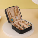 Portable Jewelry Storage Box Travel Organizer Case for Earrings Necklaces and Rings