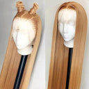 #27 Honey Blonde Lace Front Human Hair Wig 13x4 HD Transparent