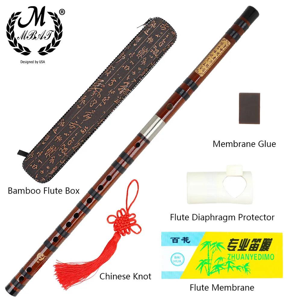 M MBAT Made from 8 Years of Air-Dried Bitter Bamboo High Quality Bamboo Flute Transverse Chinese Traditional Musical Instruments