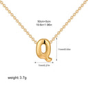 3D Bubble Initial A-Z Alphabet Mini Necklace for Women Girls Dainty Gold Plated Tiny Letter Stainless Steel Jewelry Bijoux Gift