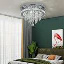 Crystal Chandelier Chrome Ceiling Lamps Led Flush Mount Light