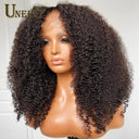 Mongolian Kinky Curly Lace Front Wig 180 Density Women