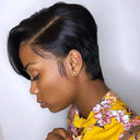 Short Pixie Cut Lace Front Wig Brazilian Human Hair Bob