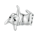 Pet Dog Charm Bracelet: Sterling Silver Poodle Dachshund