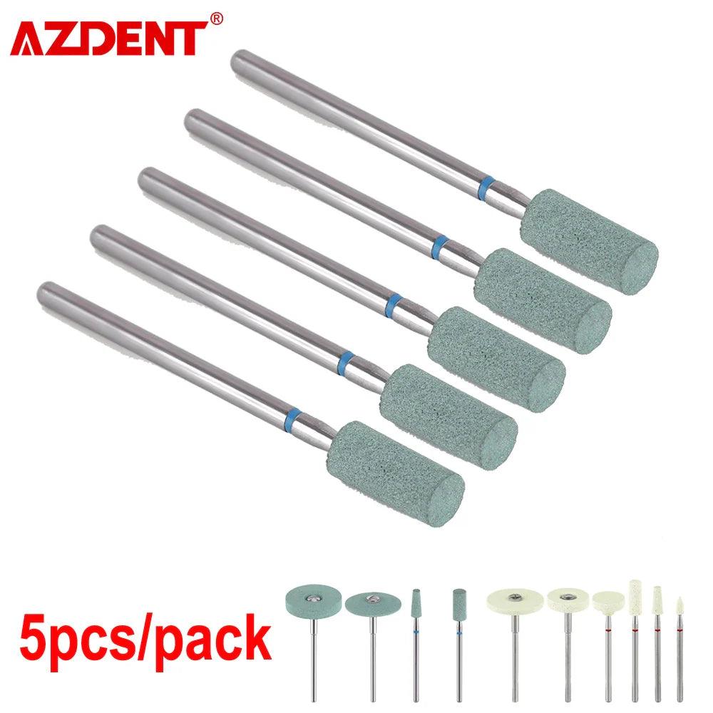 AZDENT 5pcs Dental Polisher Ceramic Diamond Grinding Head Stone Zirconia Ceramics Emax Crowns Grinder Quick Polishing Burs  ourlum.com   