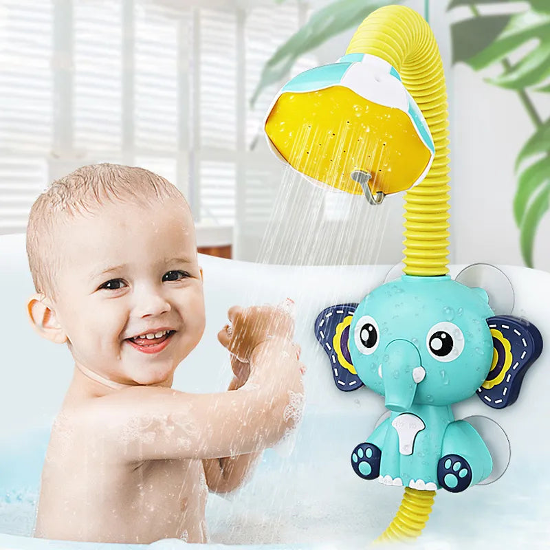 Elephant Water Spray Bath Toy for Kids: Fun Rotating Shower Game  ourlum.com   