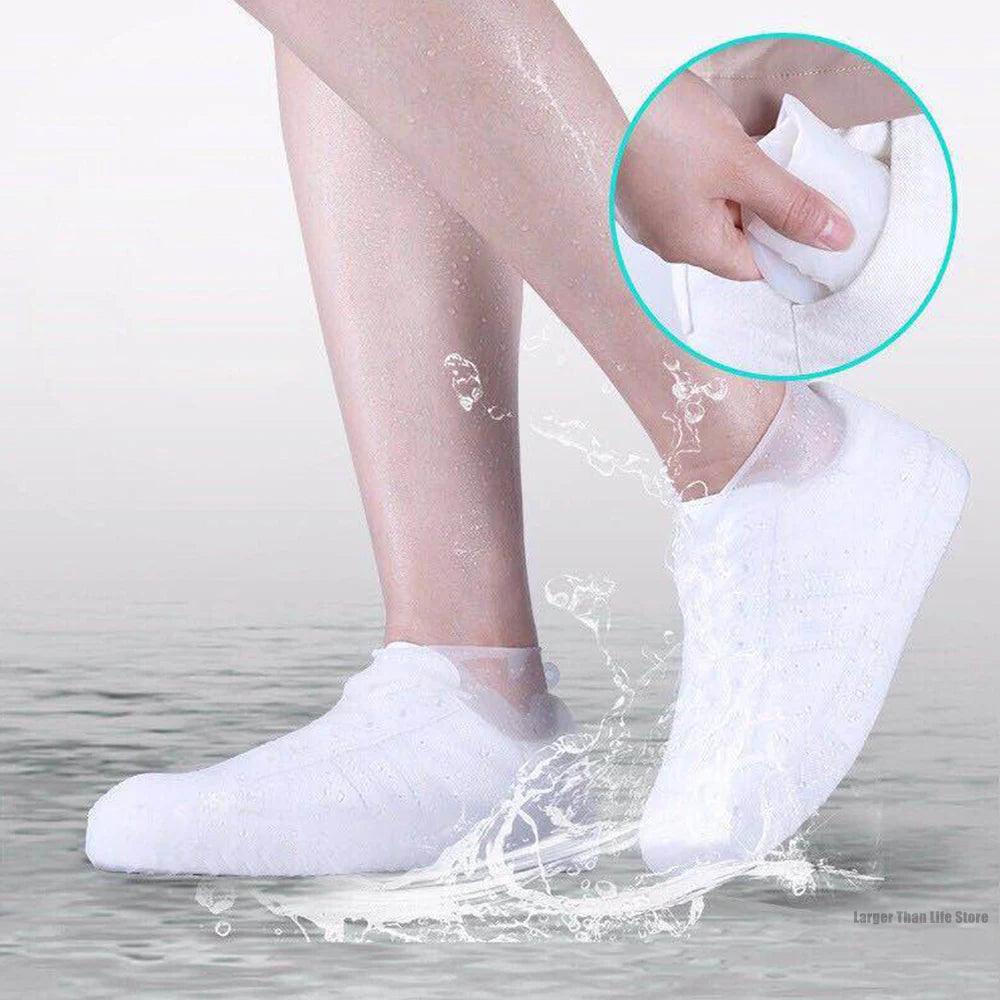 Waterproof Silicone Shoe Protectors for Rainy Days - Slip-Resistant Rubber Overshoes  ourlum.com   