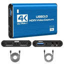 4K Video Capture Card: High-Performance HDMI to USB 3.0 Recorder  ourlum.com Blue  