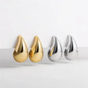 Vintage Gold Teardrop Earrings Sophisticated Statement Hoops