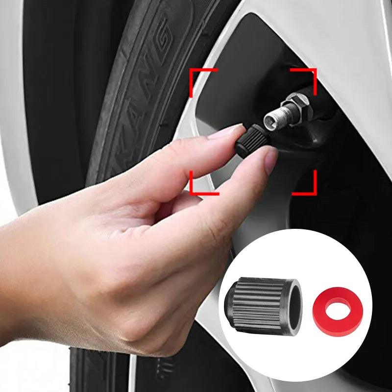 Car Tire Valve Caps with O Rubber Ring Cover for Cars & Motorcycles  ourlum.com   