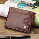 Slim Leather Hipster Wallet: Stylish Billfold with Compartments