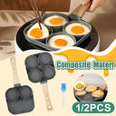 Non-Stick 4-Hole Omelet and Pancake Frying Pan Cookware