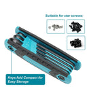 8 In 1 Folding Allen Wrench Set Portable Star Wrench Kit