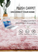 Gray Carpet for Living Room Plush Rug Soft Velvet Mats