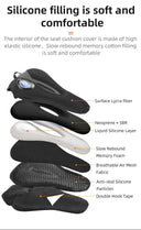 Comfortable Gel Memory Foam Bike Saddle Cover with Safety Taillights