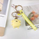 Cute Animal Keychains with Fluffy Fur Ball Bag Pendant