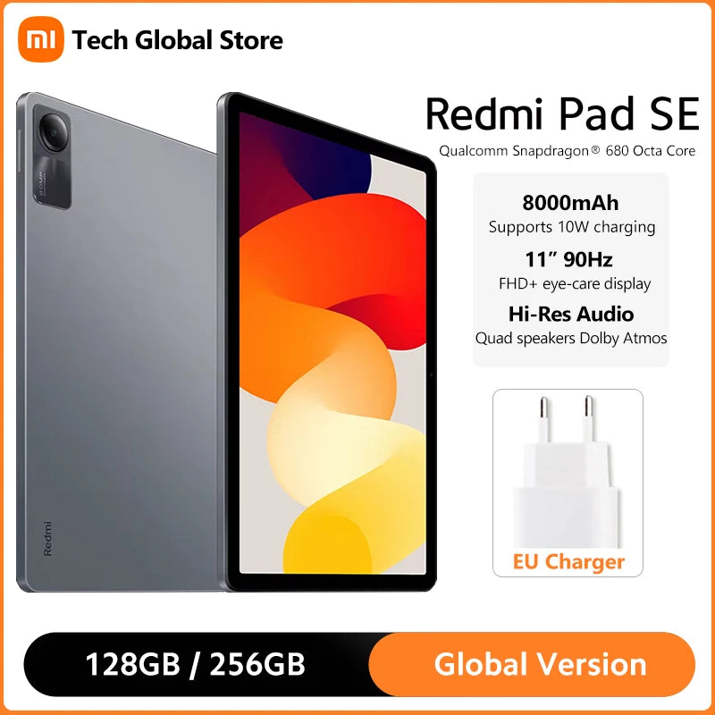 Global Version Xiaomi Redmi Pad SE 128GB / 256GB Snapdragon® 680 Octa Core 11" 90Hz FHD+ Display 8000mAh Battery Mi Tablet