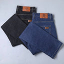 New Men Classic Jeans Jean Homme Soft Black Denim Pants