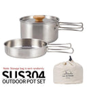 NOBANA Stainless Steel Camping Cookware Set Lightweight Pot Kit