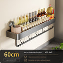 Suction Cup Punch-Free Wall Condiment Hook Rack Storage