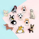 Cartoon Dog Enamel Pins Collection: Corgi&Bulldog Brooch Jewelry  ourlum.com   