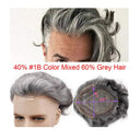 Premium Grey Lace Front Hairpiece for Men Natural Look