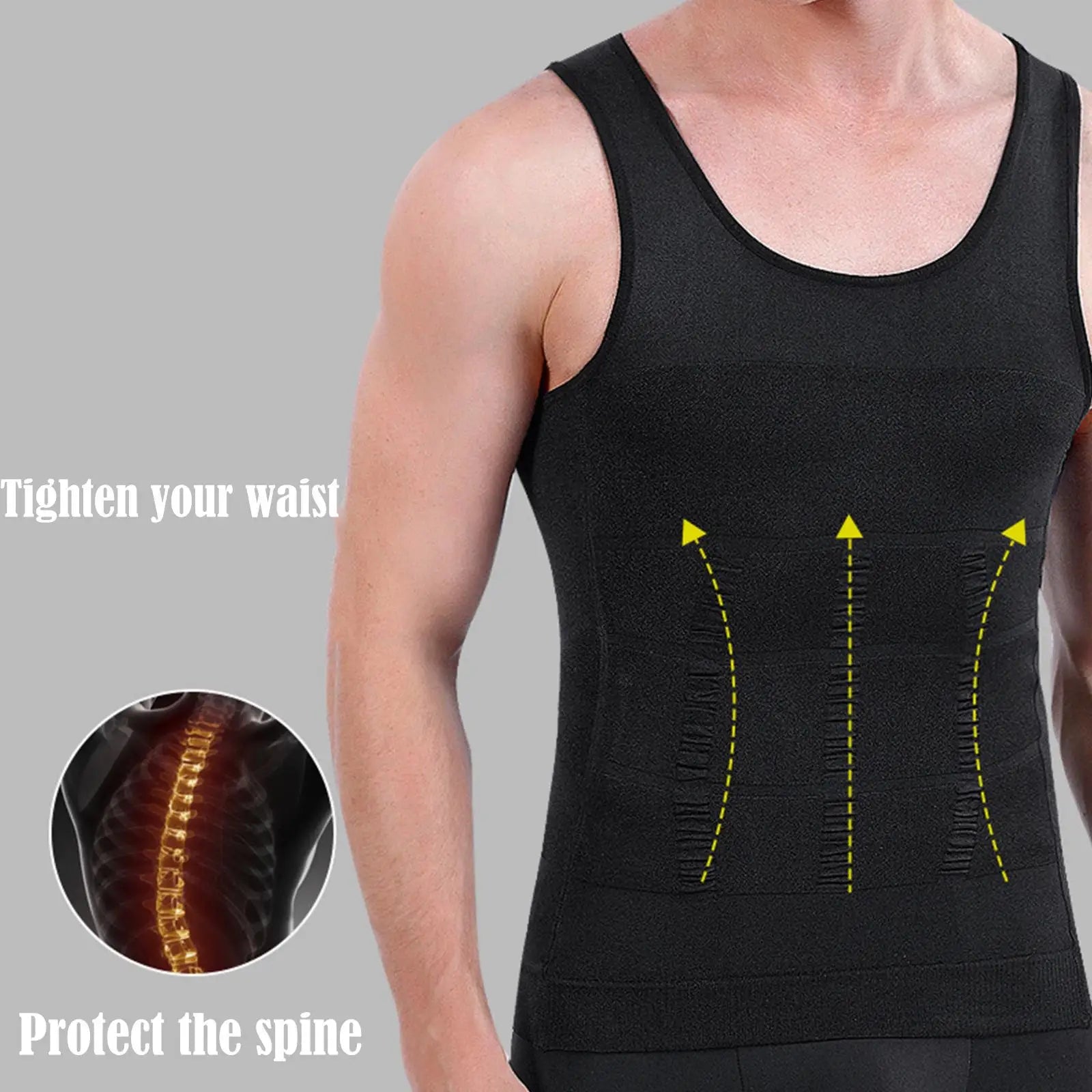 Men's Slimming Elastic Body Shapewear Vest for Fitness and Style