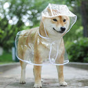 Pet Dog Transparent Rainwear Hooded Raincoat Waterproof Jacket for Small Dogs