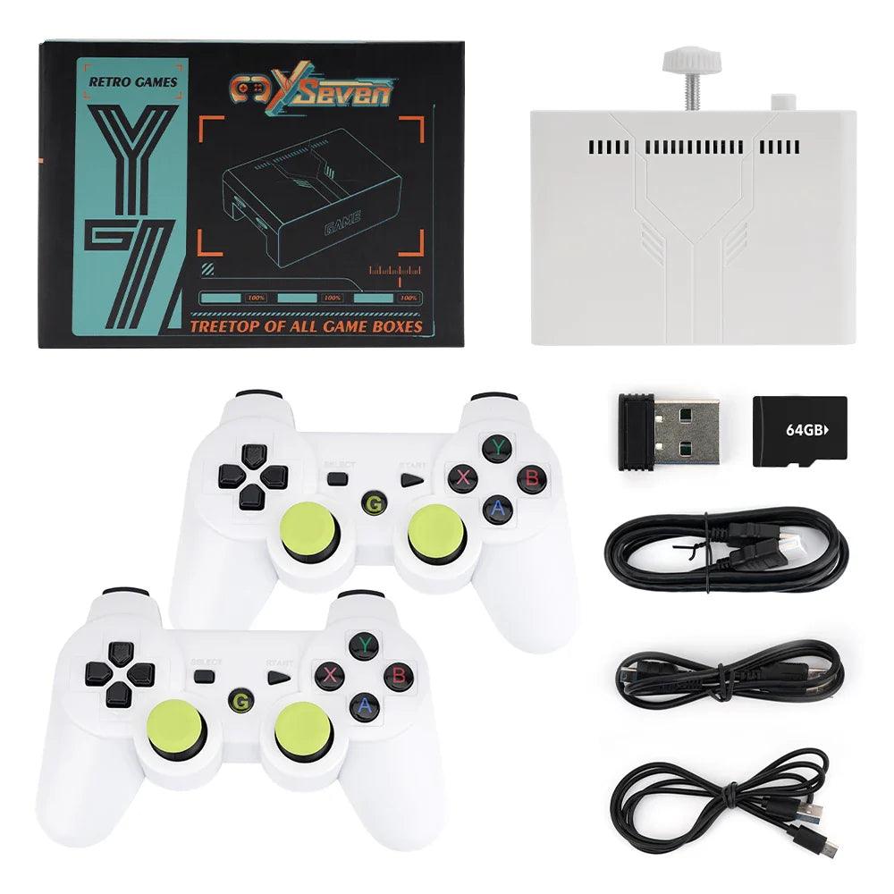 Ampown Y7 Video Game Console Linux System 256G Built 12000 Games Rechargeable Wireless Handle Low Latency Connection Player Gift  ourlum.com   