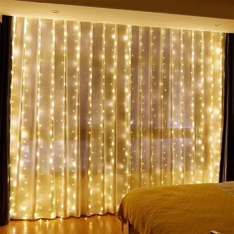 LED Curtain String Lights: Magical Wonderland Wedding & Home Decor SEO  ourlum.com   