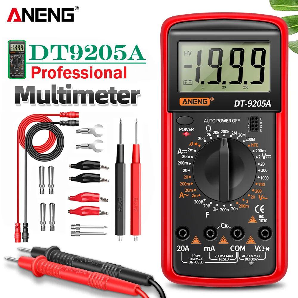 ANENG Digital Multimeter: Professional Electrical Testing Tool  ourlum.com DT9205A orange  