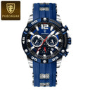 POEDAGAR Chronograph Watch Military Quartz Timepiece for Men