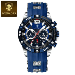 POEDAGAR Chronograph Watch: Military Quartz Timepiece for Men