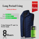 9/13Areas Heated Vest Men Women USB Heating Jacket Winter