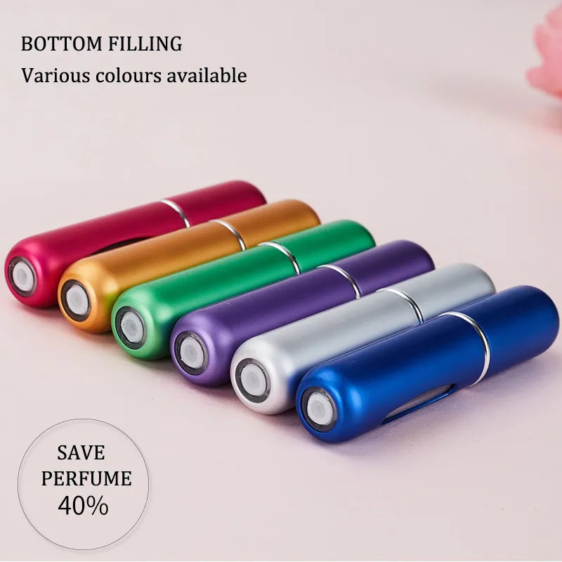 3/5Pcs/Set 5ml Mini Bottom-Filling Pump Perfume Refillable Spray Bottle Empty Atomizer Container Dispensing Portable Travel  ourlum.com   