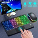 Bluetooth Touchpad Keyboard: RGB Backlit for  Pad SEO: Rainbow Gradient LED Light, 7 Colors, 2 Light Modes, Long Battery Life  ourlum.com   