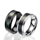 Smart Sensor Body Stainless Steel Love Band Ring With Temperature Measurement