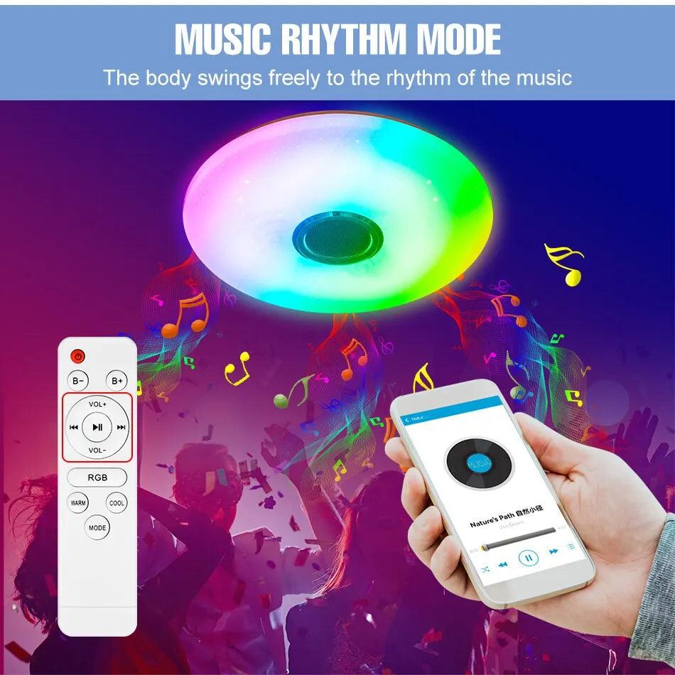 Modern Smart Bluetooth Music Ceiling Light: Color Changing Home Lighting  ourlum.com   