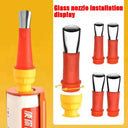 Stainless Steel Caulk Nozzle Applicator With Base Caulking Finisher Sealant Finishing   Bathroom Sink Nozzle Adhesive Pistol  ourlum.com   