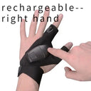 Fingerless Glove LED Flashlight Waterproof Torch Tool Gear