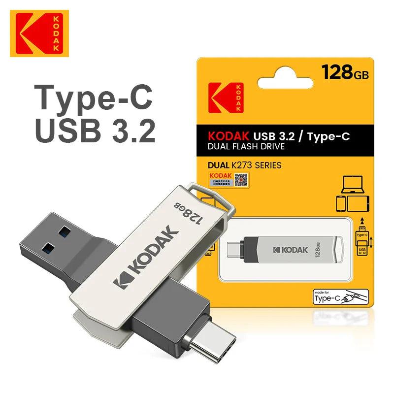 Kodak High-Speed Metal USB Flash Drive: Reliable Data Storage Solution  ourlum.com 128GB  