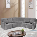 7-Piece L Shape Velvet Stretch Recliner Sofa Covers Set