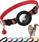 ATUBAN Reflective Cat Collar with Airtag Holder & Bell for Cats  ourlum.com Red  