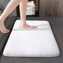 Thickened Solid Color Bathroom Flannel Foot Mat Non-Slip