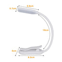 7 LED Book Light USB Rechargeable Reading Light 3-Level Warm Cool White Daylight Portable Flexible Easy Clip Night Reading Lamp